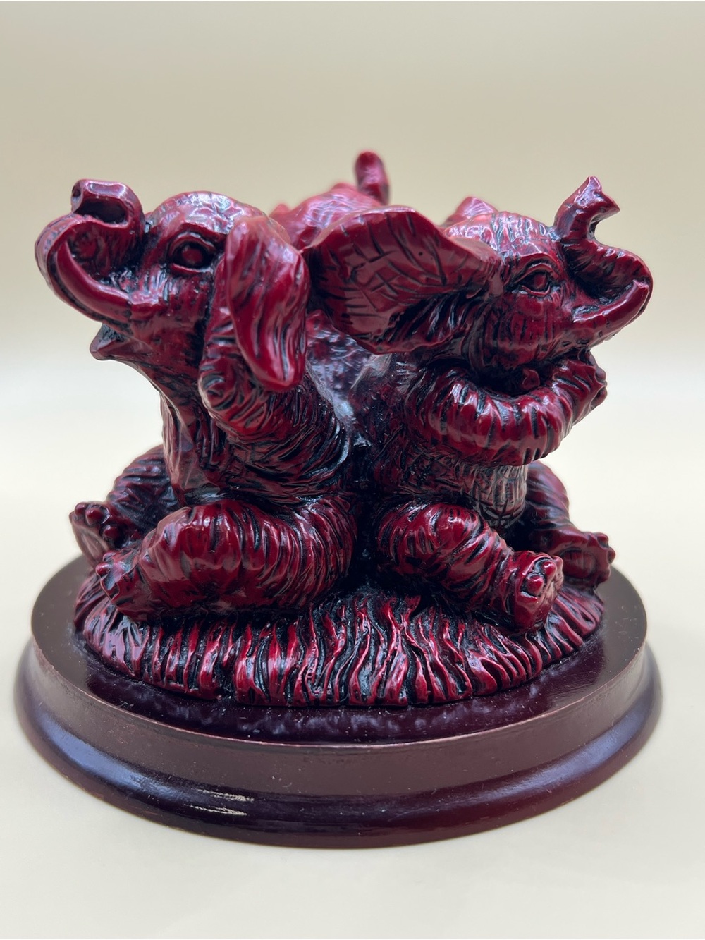 Lucky Elephant Figurine Sculpture - Decorative Home Art